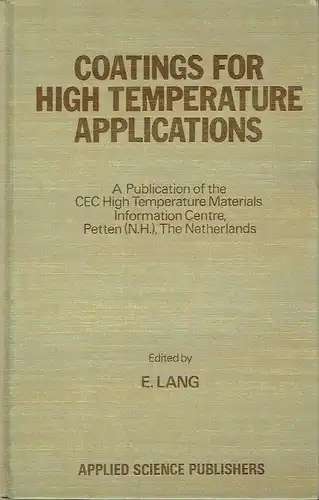 Coatings for High Temperature Applications. 