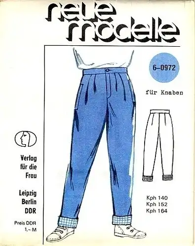 DDR-Schnittmusterbogen
 Neue Modelle, 6-0972. 