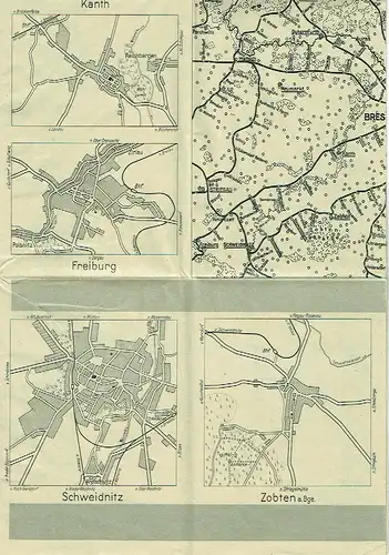 Plan der Landeshauptstadt Breslau mit Einteilung der Wohngebiete. 