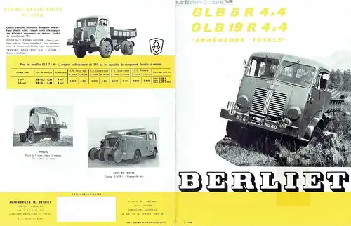 Berliet - GLB 5 R 4x4 und GLB 19 R 4x4. 