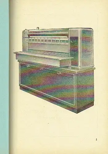 Bedienungsanleitung für die Lichtpaus- und Entwicklungsmaschine Reiss Universal Nr. 1231. 