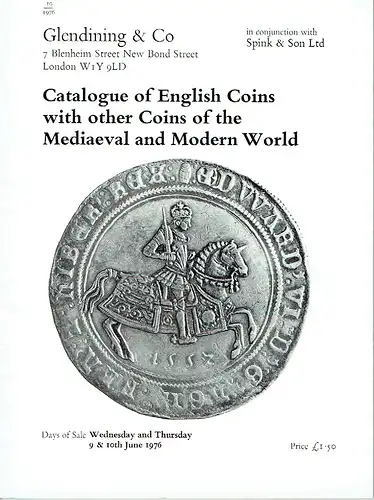 Catalogue of English Coins with other Coins of the Mediaeval and Modern World
 Catalogue of Gold and Silver Coins of theWorld
 10/1976. 