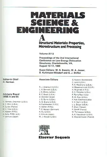 Materials, Science & Engineering. 