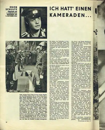 Warum ich länger diene - Soldaten im Gespräch
 NVA-Reporter, Sonderillustrierte der Nationalen Volksarmee, März 1965. 