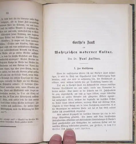 Dr. J. J. van Osterzee / Dr. Paul Haffner / Wilhelm C. Schram: Goethe's Stellung zum Christentum / Goethe's Faust als Wahrzeichen moderner Cultur /...