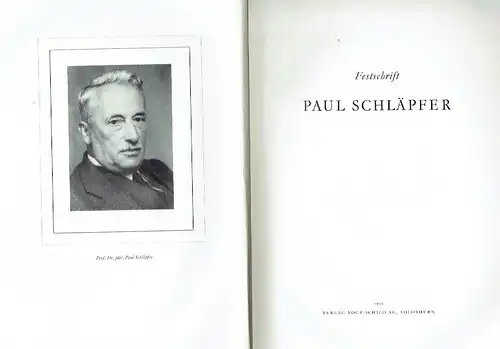 Festschrift Paul Schläpfer. 