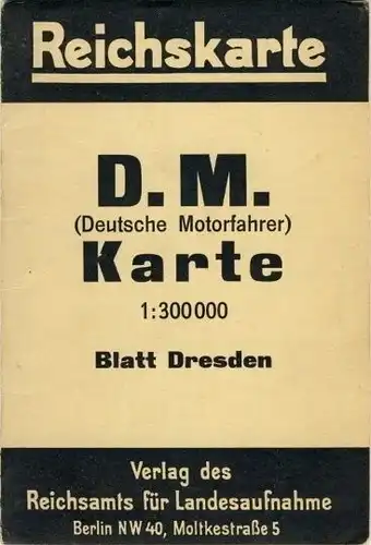 Reichskarte D. M. (Deutsche Motorfahrer) - Blatt Dresden. 