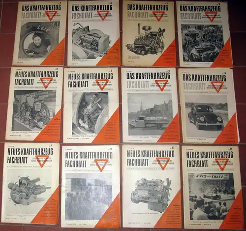 Das Kraftfahrzeug-Fachblatt / Das neue Kraftfahrzeug-Fachblatt
 Zeitschrift für Industrie, Handel, Werkstatt und Fahrer
 34 Hefte, ab Heft 1/1947 bis 6/49 komplett. 