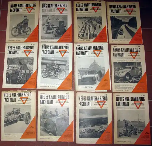 Das Kraftfahrzeug-Fachblatt / Das neue Kraftfahrzeug-Fachblatt
 Zeitschrift für Industrie, Handel, Werkstatt und Fahrer
 34 Hefte, ab Heft 1/1947 bis 6/49 komplett. 