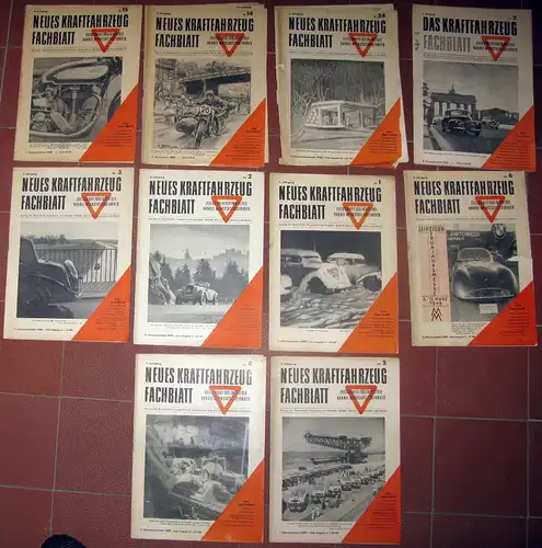 Das Kraftfahrzeug-Fachblatt / Das neue Kraftfahrzeug-Fachblatt
 Zeitschrift für Industrie, Handel, Werkstatt und Fahrer
 34 Hefte, ab Heft 1/1947 bis 6/49 komplett. 