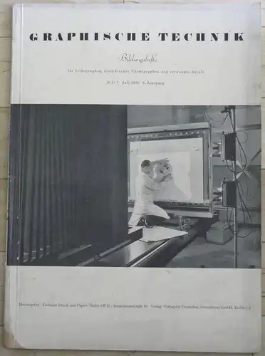 Graphische Technik
 Bildungshefte für Lithografen, Steindrucker, Chemigraphen und verwandter Berufe
 Heft 7, Juli 1938. 