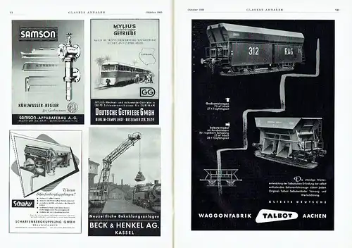 Glasers Annalen
 Zeitschrift für Verkehrstechnik und Maschinenbau
 Heft 10/1955. 