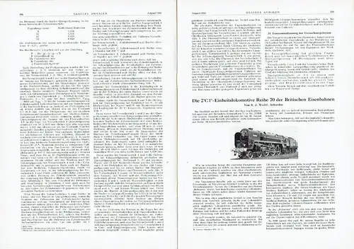 Glasers Annalen
 Zeitschrift für Verkehrstechnik und Maschinenbau
 Heft 8/1951. 