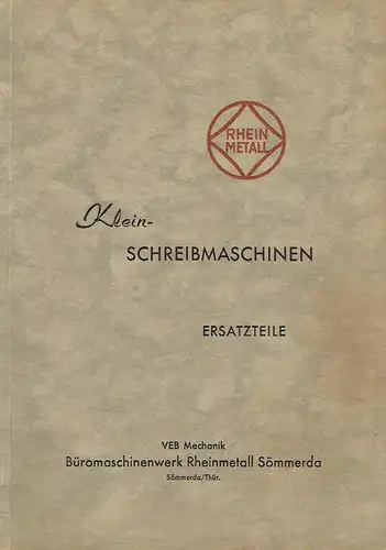 Klein-Schreibmaschinen
 Ersatzteile. 