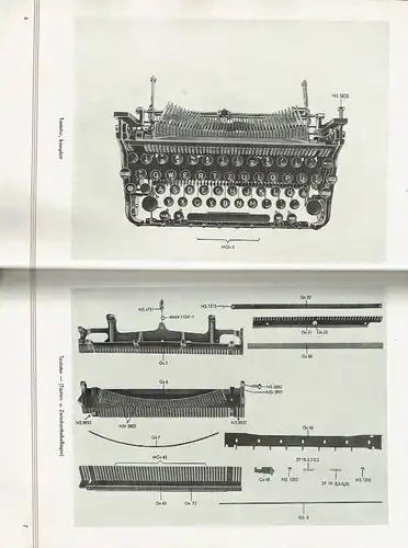 Groß-Schreibmaschinen
 Ersatzteile. 