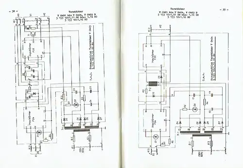 Verstärker V 0401 bis V 0404, V 0403B, 5 153 10:1.1100 bis :1.1400, 5 153 10:1.1800
 Technische Beschreibung. 