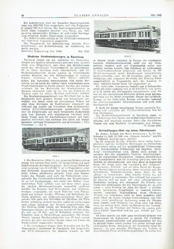 Glasers Annalen
 Zeitschrift für Verkehrstechnik und Maschinenbau
 Heft 5/1949. 