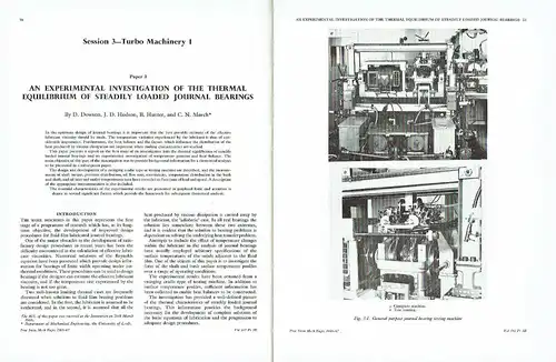 Journal Bearings for Reciprocating and Turbo Machinery
 A Symposium arranged by the Lubrication and Wear Group ... 1966
 The Institution of Mechanical Engineers, Proceedings 1966-67, Vol. 181, Part 3 B. 