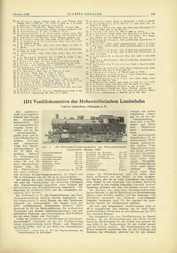 Glasers Annalen
 Zeitschrift für Verkehrstechnik und Maschinenbau
 Heft 10/1948. 
