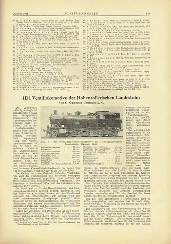 Zeitschrift für Verkehrstechnik und Maschinenbau
 Glasers Annalen. 