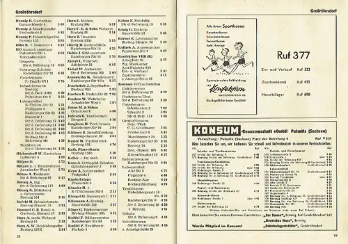 Amtliches Fernsprechbuch Kreis Bischofswerda (Sachsen)
 mit den Ortsnetzen Bischofswerda, Burkau, Großharthau, Großröhrsdorf, Neukirch und Pulsnitz
 Stand Juli 1961. 