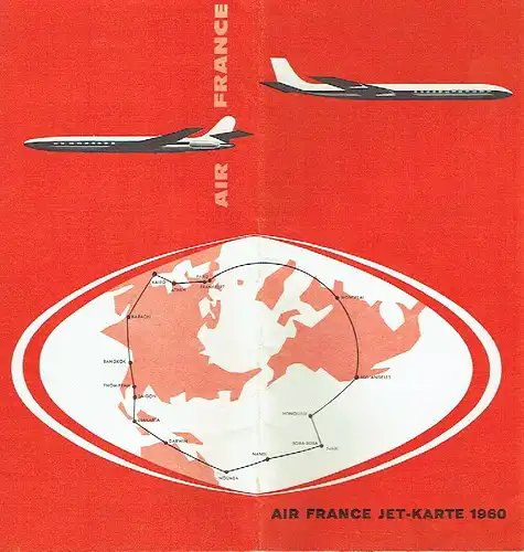 Air France Jet-Karte 1960. 