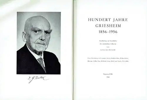 Gustav Pistor: Ein Beitrag zur Geschichte der chemischen Industrie
 Hundert Jahre Griesheim 1856-1956. 