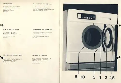 Ersatzteilkatalog Spezima T16 Modell 11410. 