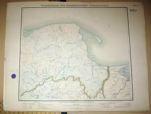 Wasserkarte der Norddeutschen Stromgebiete. 