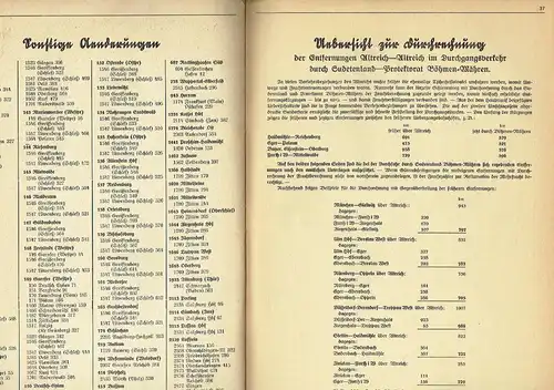 Ergänzungsheft zu Hammerschmidt's Reichsbahn-Entfernungs-Zeiger
 für die Güterbeförderug auf Schiene und Straße von jedem - nach jedem Güterbahnhof
 Ausgabe 1. Juli 1940. 