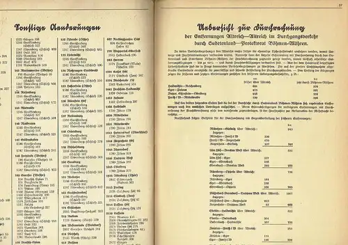 Ergänzungsheft zu Hammerschmidt's Reichsbahn-Entfernungs-Zeiger
 für die Güterbeförderug auf Schiene und Straße von jedem - nach jedem Güterbahnhof. 