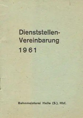Dienststellen-Vereinbarung 1961. 