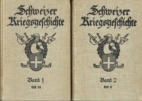 Schweizer Kriegsgeschichte
 12 Hefte, komplett, gebunden. 