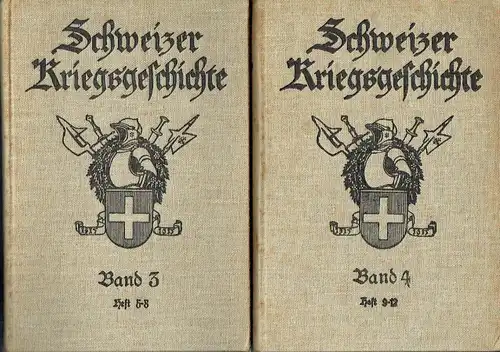 Schweizer Kriegsgeschichte
 12 Hefte, komplett, gebunden. 