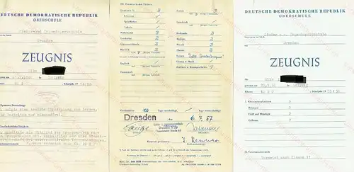 Sammlung von Urkunden eines Ehepaares aus Dresden. 