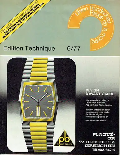Uhren Rundschau / Revue de la montre
 Edition Technique, Heft 6. 