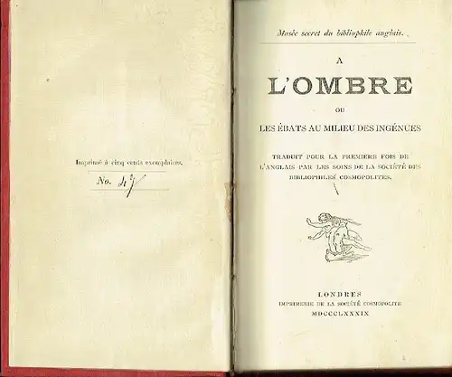 ??: A l'ombre
 ou les Ebats au Milieu des Ingénues. 