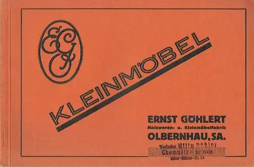 Kleinmöbel
 Katalog mit Preisliste. 