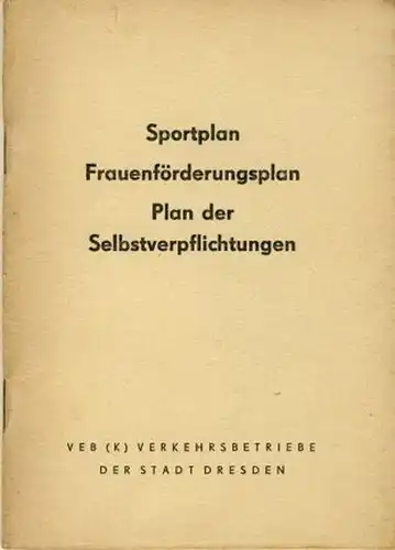 Sportplan Frauenförderungsplan Plan der Selbstverpflichtungen. 