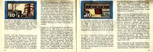 Sozialistische ökonomische Integration DDR-UdSSR
 Sammelheft für die Sondermarkenserie 1982. 