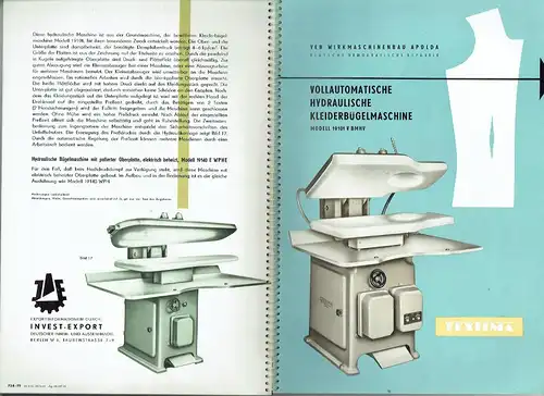 Textima Bügelmaschinen. 