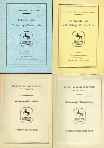 Konvolut von 12 Programm- und Vorlesungs-Verzeichnissen 1951-58. 