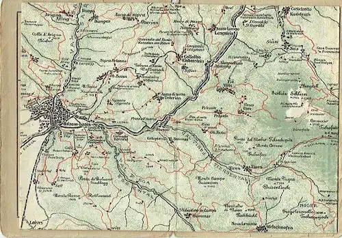 Pianta die / Plan von Bolzano-Bozen Gries
 e dintorni / mit Umgebungskarte. 