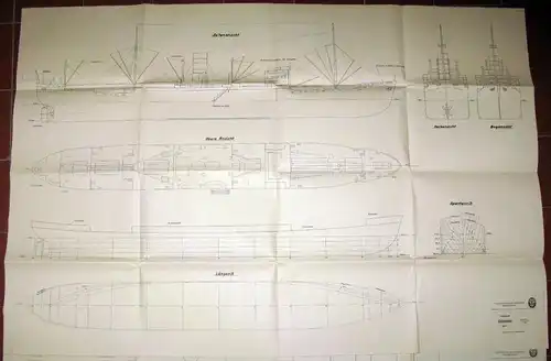 k.A: Bauplan Frachtschiff "Goldenfels"
 Beilage zum Lehrheft für Schiffsmodellbautechnik S / Mod. A. 