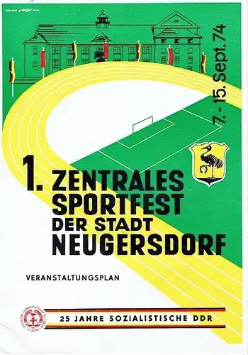 Veranstaltungsplan
 1. Zentrales Sportfest der Stadt Neugersdorf. 