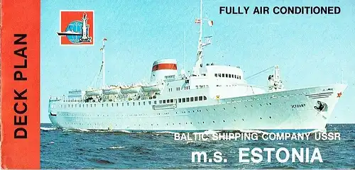 m.s. "Estonia"
 Deck Plan. 