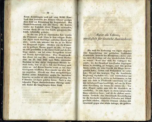 Ferdinand Winkelmann: Geschichte der Eroberung von Algier durch die Franzosen im Jahr 1830
 nebst Ansichten über dessen Colonisierung in besonderer Beziehung auf deutsche Auswanderer, und einem Briefe über den Zug Carls V. nach Algier im Jahr 1541. 