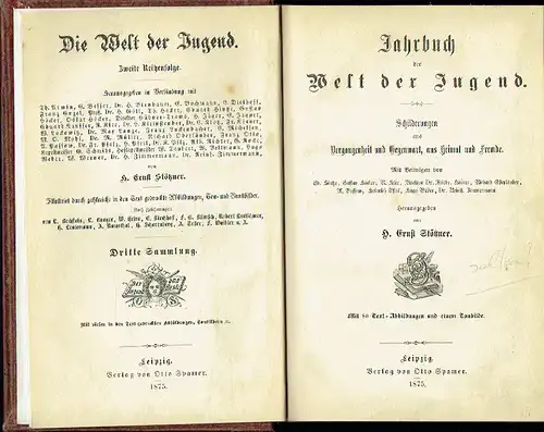 Jahrbuch der Welt der Jugend
 Schilderungen aus Vergangenheit und Gegenwart, aus Heimat und Fremde. 