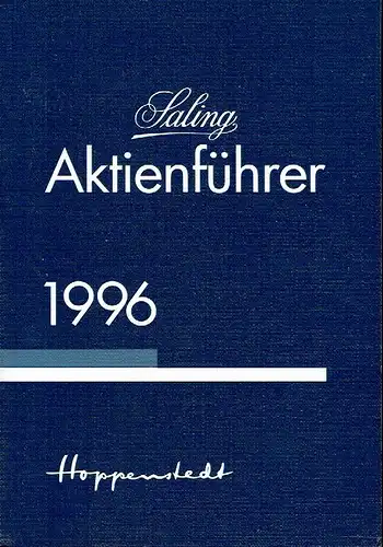 Saling Aktienführer 1996
 89. Ausgabe. 