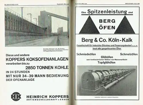 Industrie-Gas
 Zeitschrift für die Interessen der gasverbrauchenden Betriebe
 2. Jahrgang 1929/30. 